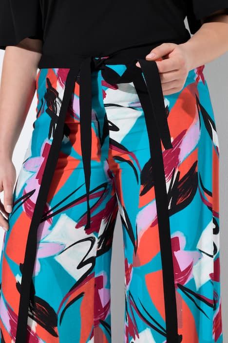 Pantalon Rose esprit portefeuille, jambe large et taille confortable