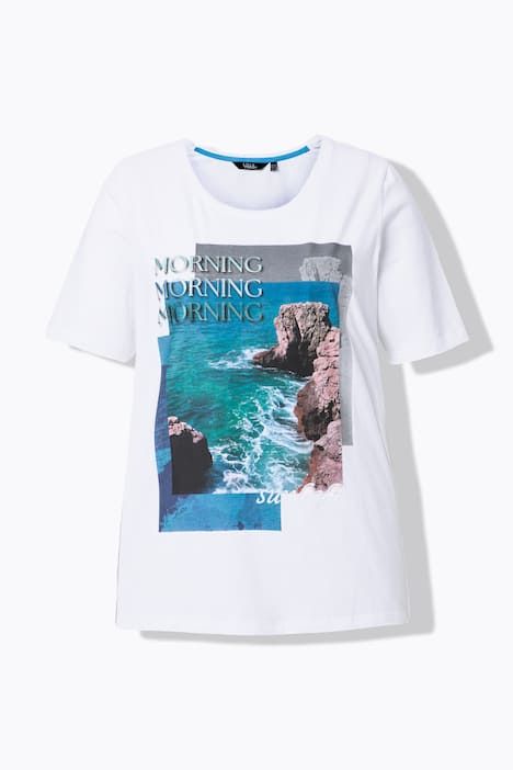 T-shirt imprimé photo, coupe Classic Fit, décolleté rond et manches courtes