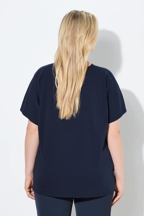 T-shirt oversize, décolleté carré et manches courtes