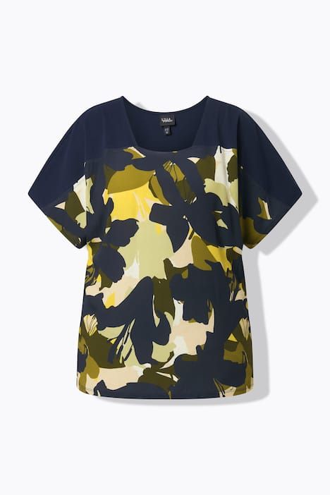 T-shirt oversize, décolleté carré et manches courtes