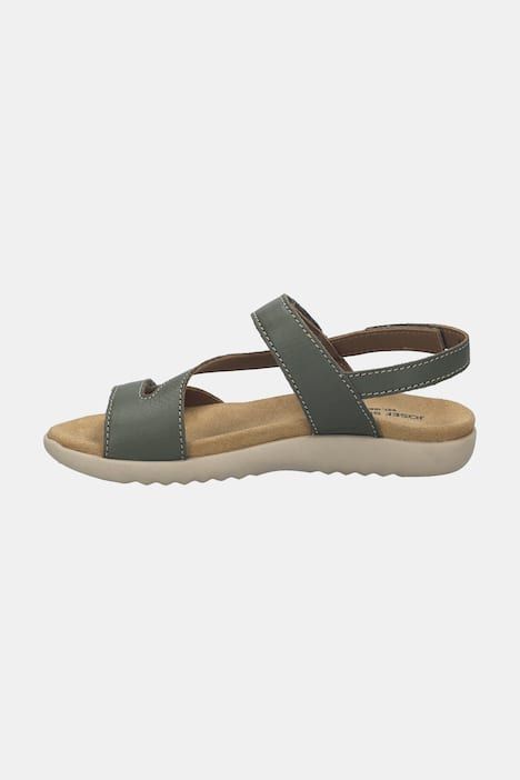 Sandales en cuir Josef Seibel, fermeture à scratch - largeur G