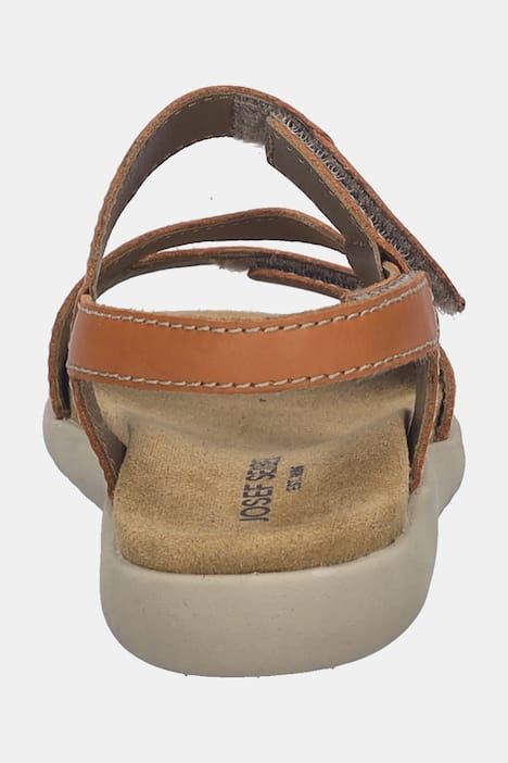 Sandales en cuir Josef Seibel, fermeture à scratch - largeur G