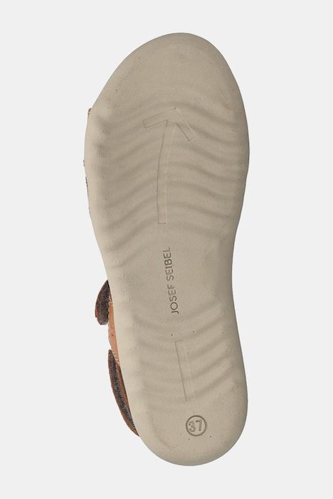 Sandales en cuir Josef Seibel, fermeture à scratch - largeur G