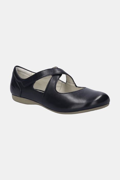 Ballerines en cuir Josef Seibel, fermeture à scratch - largeur&nbsp;G