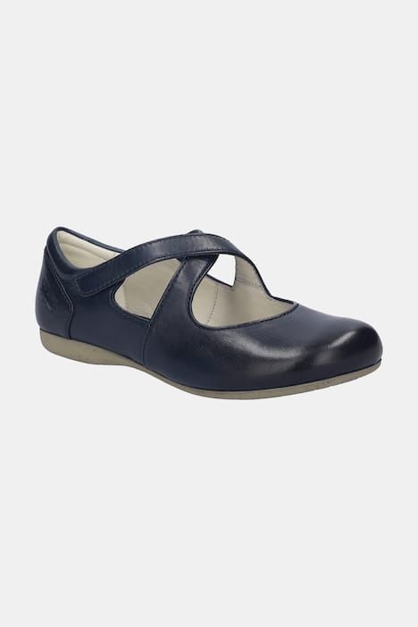 Ballerines en cuir Josef Seibel, fermeture à scratch - largeur&nbsp;G