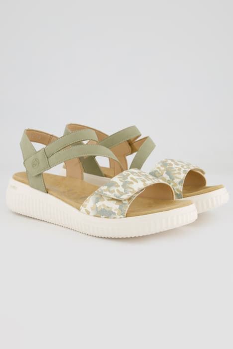 Sandales en cuir Remonte Lite & Soft, fermeture à scratch - largeur H