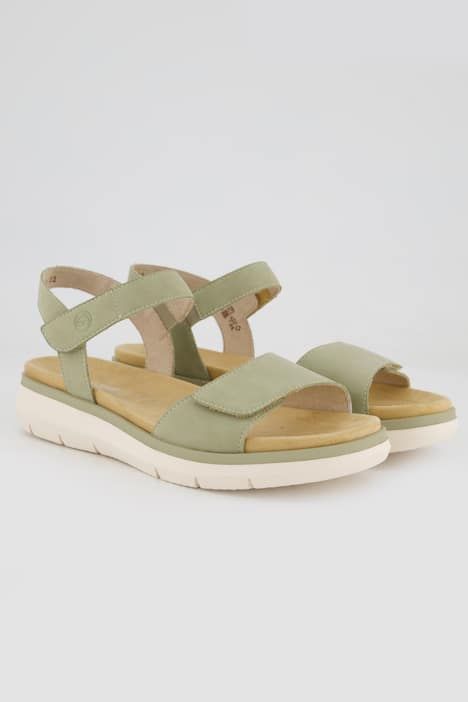 Sandales en cuir Remonte Lite & Soft, fermeture à scratch - largeur F 1/2