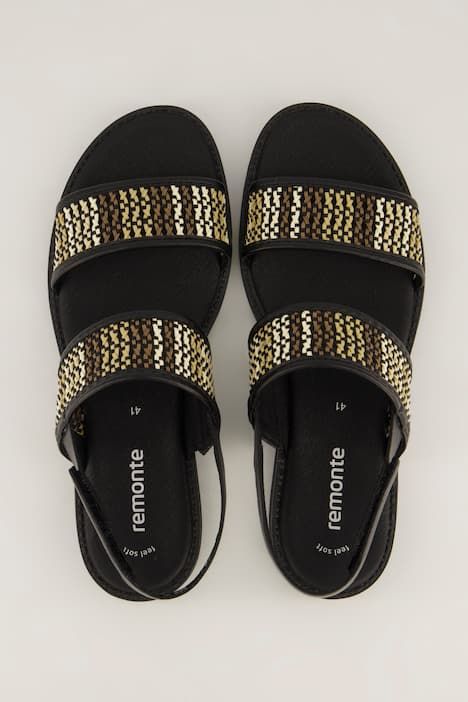 Sandales véganes Remonte, fermeture à scratch - largeur F 1/2