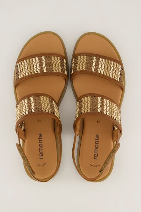Sandales véganes Remonte, fermeture à scratch - largeur F 1/2