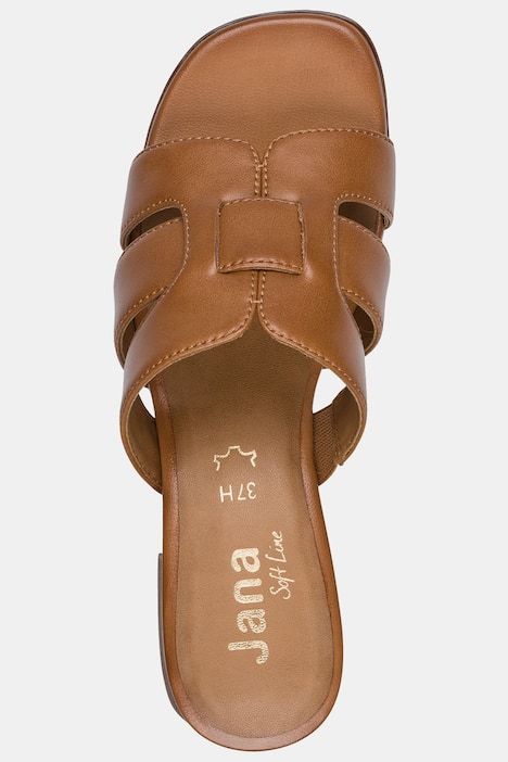Mules en cuir Jana Softline - largeur H