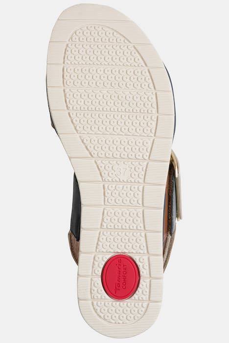 Sandalettes en cuir Tamaris Comfort, semelle de propreté amovible – largeur Wide Fit confortable