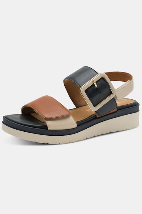 Sandalettes en cuir Tamaris Comfort, semelle de propreté amovible – largeur Wide Fit confortable