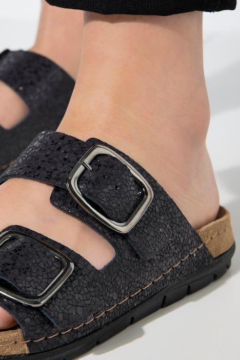 Mules en cuir Rohde, semelle intérieure à mémoire de forme - largeur confortable