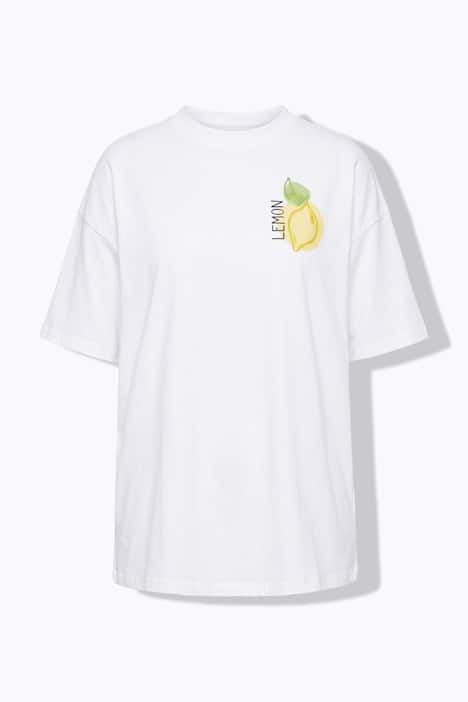 T-shirt oversize, imprimé Lemon et broderies