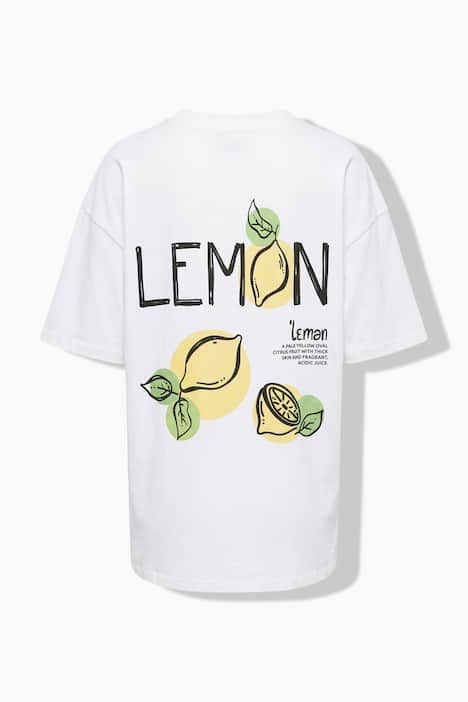 T-shirt oversize, imprimé Lemon et broderies