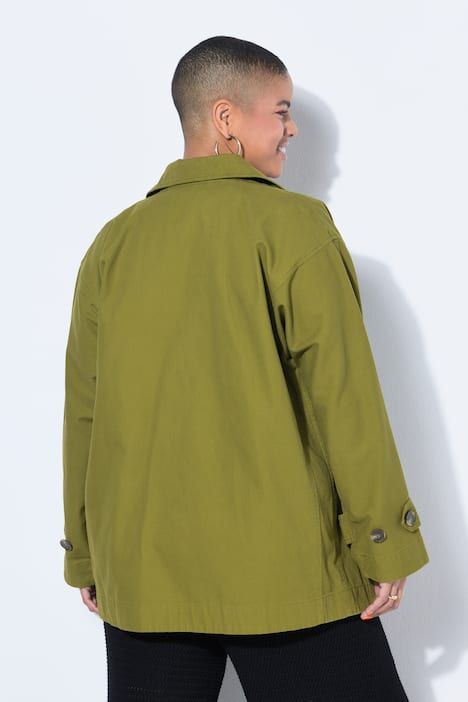 Trench-coat oversize, col à revers, 2 poches