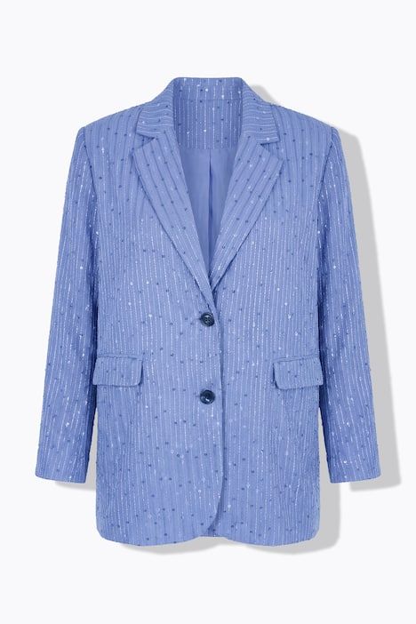 Blazer oversize, bandes pailletées