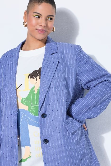 Blazer oversize, bandes pailletées