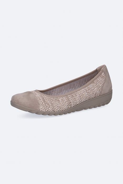 Ballerines tressées Caprice, détails aspect cuir - largeur G