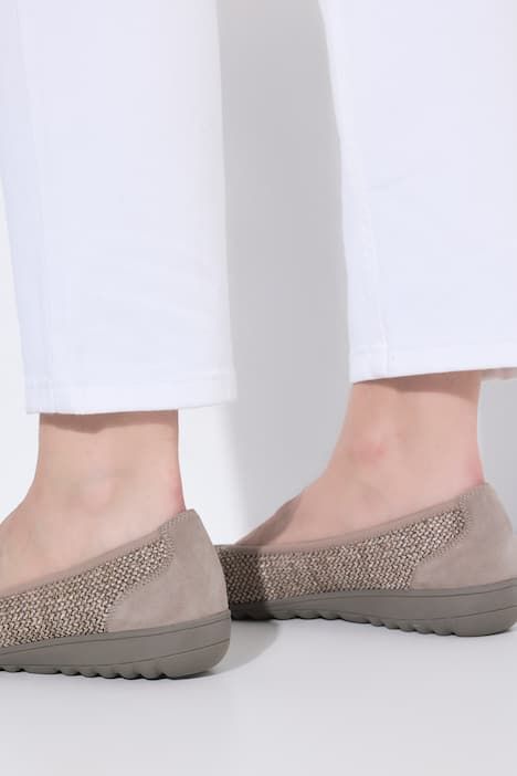 Ballerines tressées Caprice, détails aspect cuir - largeur G