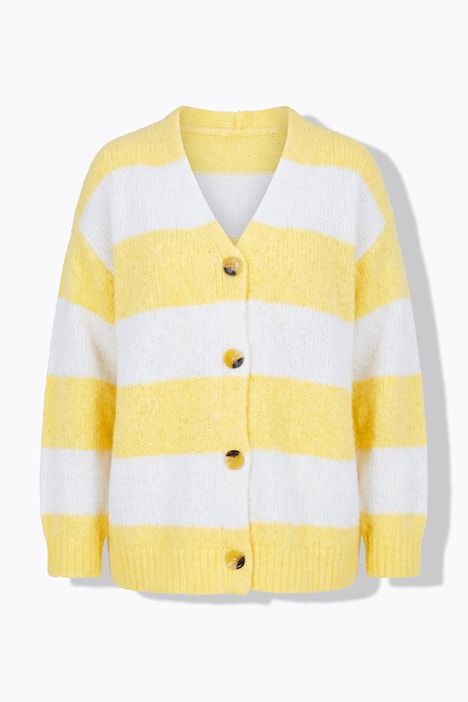 Cardigan oversize, larges rayures