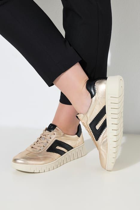 Sneakers en cuir Caprice, semelle intérieure amovible - largeur H