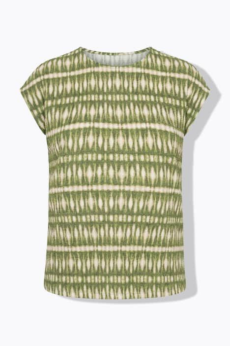 Haut sans manches, coupe oversize, matière texturée avec imprimé