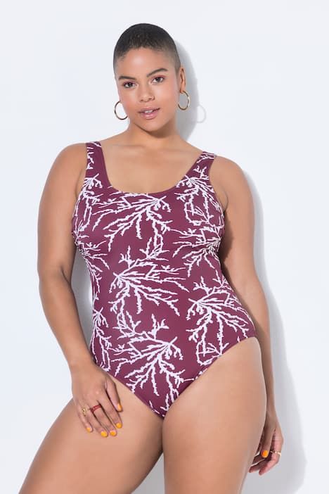 Maillot de bain à bonnets souples, imprimé all-over