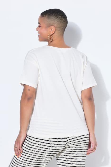 T-shirt oversize, motif léopard coloré