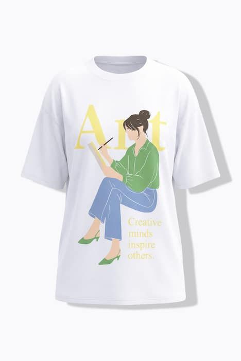T-shirt oversize, motif femmes