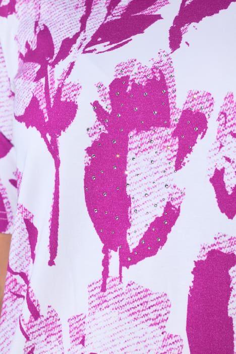 T-shirt en coton Pima, encolure bateau et manches courtes, coupe évasée