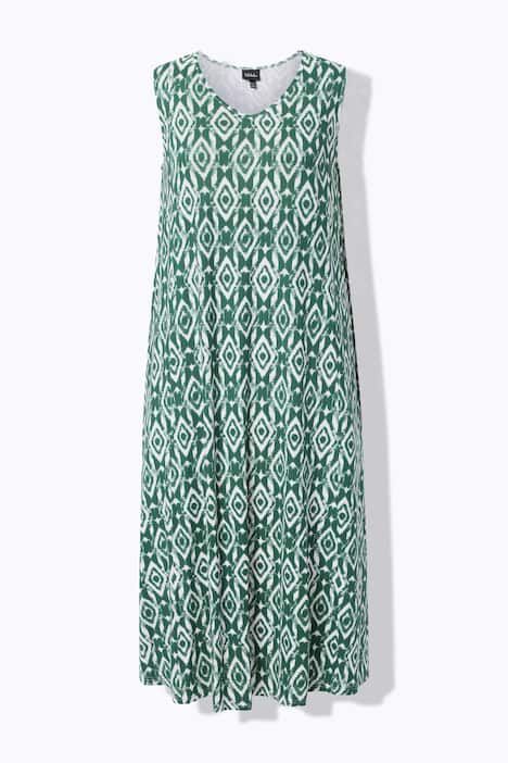 Robe maxi sans manches, imprimé graphique et décolleté en V