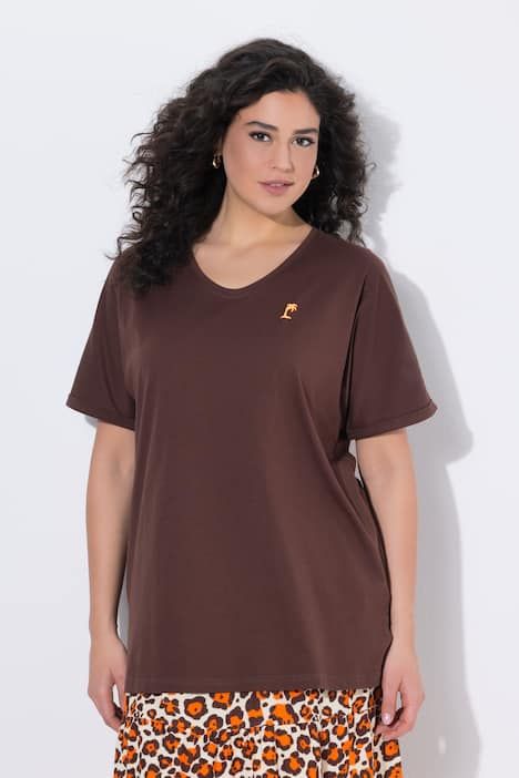 T-shirt oversize, imprimé dans le dos, décolleté rond et manches courtes