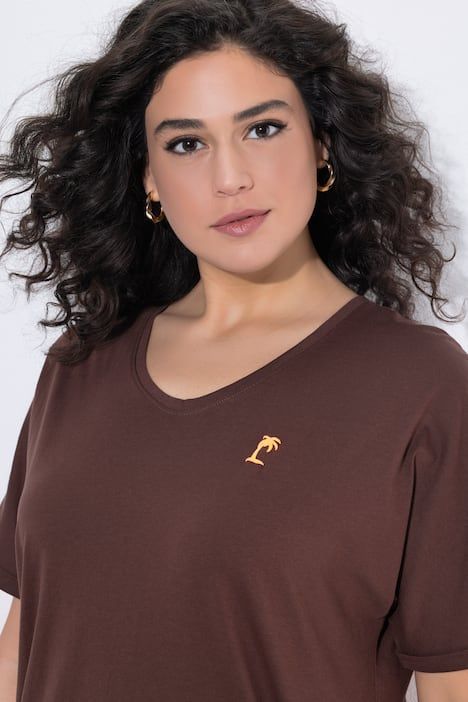 T-shirt oversize, imprimé dans le dos, décolleté rond et manches courtes