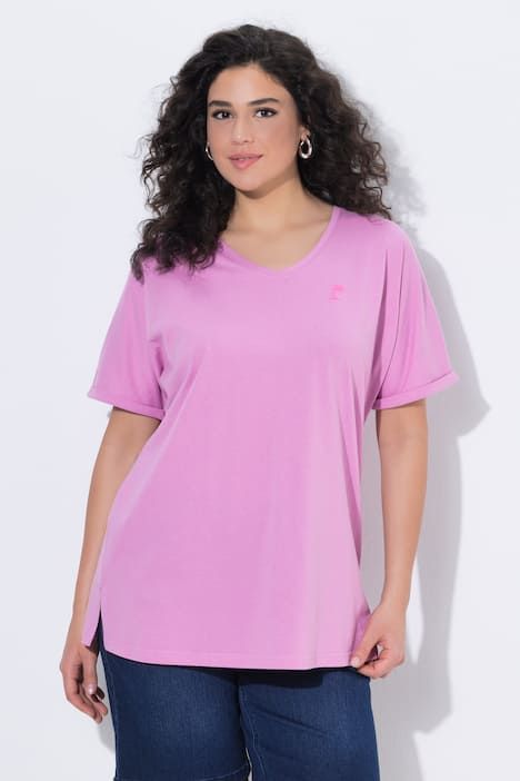 T-shirt oversize, imprimé dans le dos, décolleté rond et manches courtes