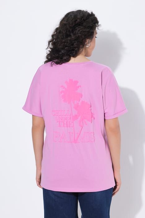 T-shirt oversize, imprimé dans le dos, décolleté rond et manches courtes