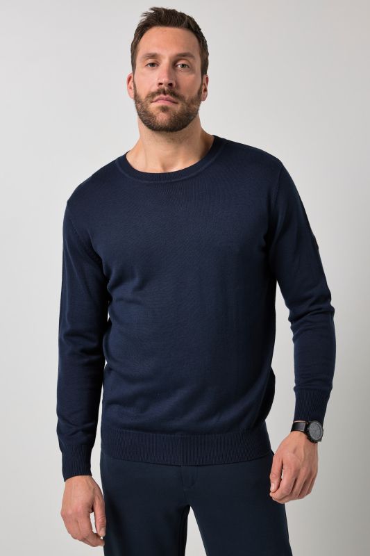 Pull JP 1880 col rond, maille fine et légère, flocage - jusqu'au 7 XL