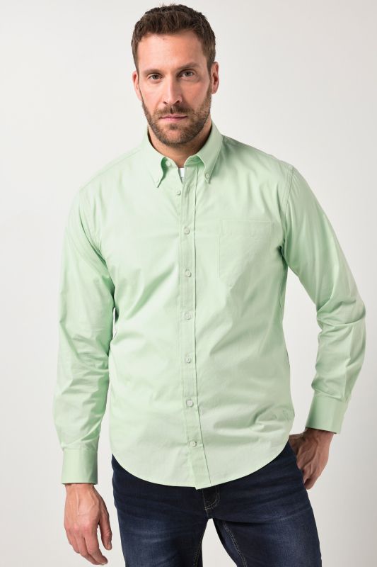 Chemise JP 1880 avec finition FLEXNAMIC®, manches longues et col à pointes boutonnées, coupe Modern Fit