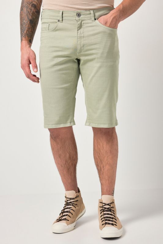 Bermuda en denim coloré JP 1880, technologie FLEXNAMIC®, coupe Straight Fit 5 poches - jusqu'à la taille 74