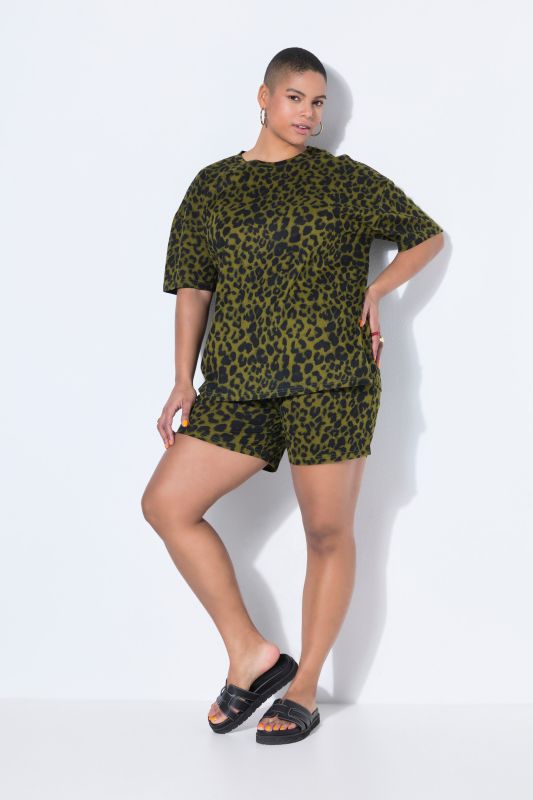 Pyjama deux pièces (short), motif léopard coloré