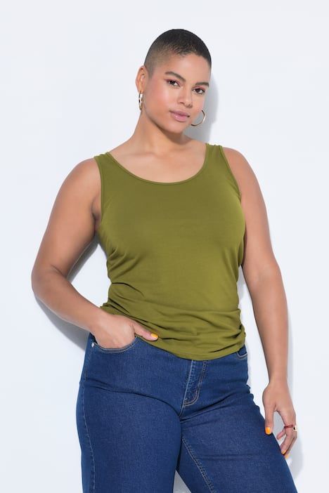 Top Basic, encolure large, jersey stretch