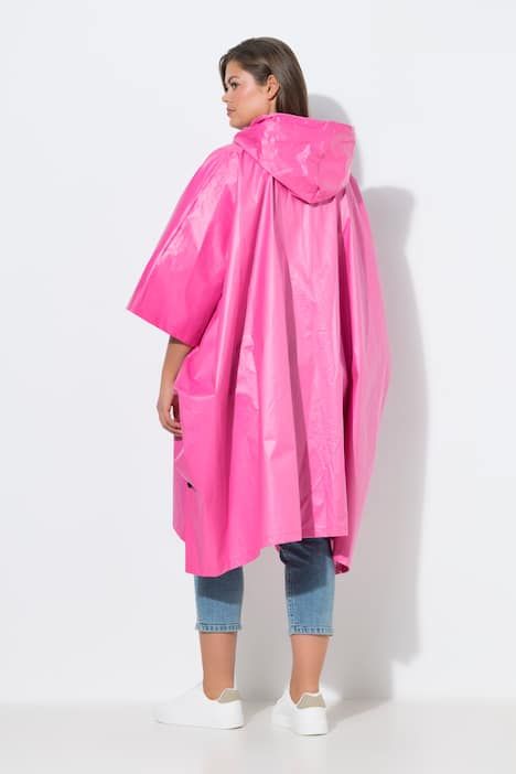 Poncho de pluie technique, modèle unisexe, capuche et logo poitrine