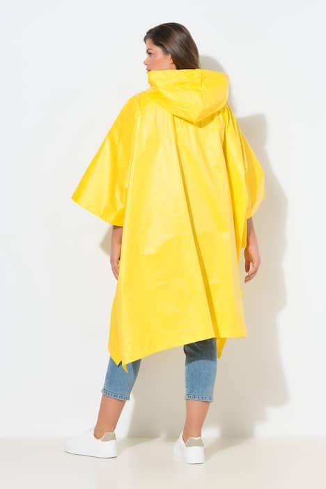 Poncho de pluie technique, modèle unisexe, capuche et logo poitrine