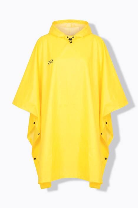 Poncho de pluie technique, modèle unisexe, capuche et logo poitrine