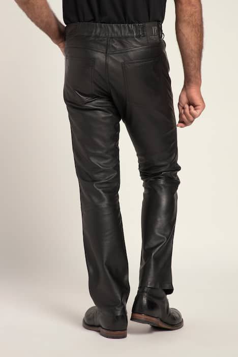 Pantalon en cuir nappa d'agneau de grande qualité, coupe Regular Fit 5 poches - jusqu'au 70