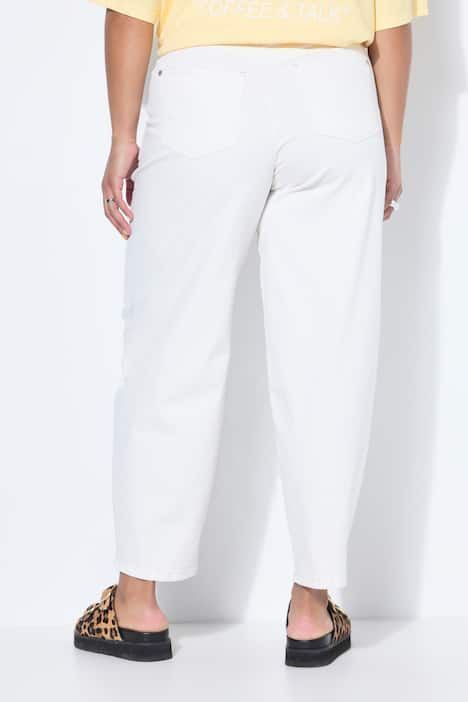 Jean ballon, denim stretch, 5 poches