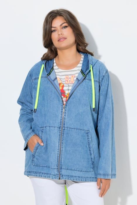 Parka en jean à capuche