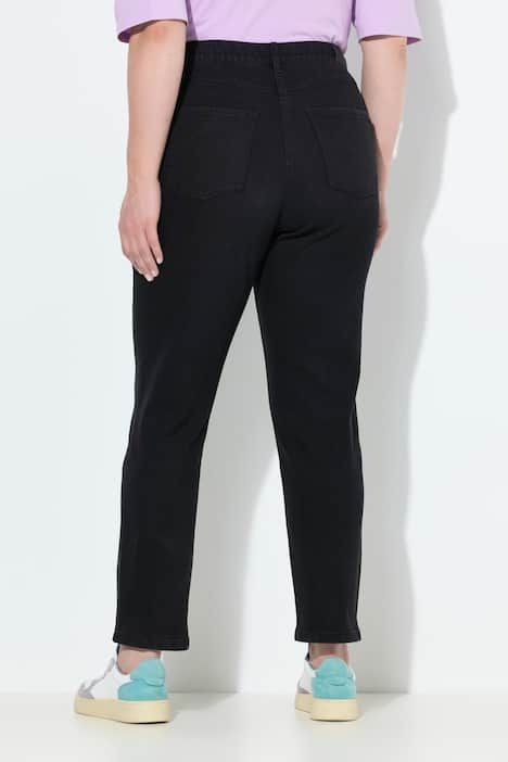 Jean Mom en denim stretch, coupe 5 poches et taille confortable