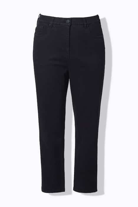 Jean Mom en denim stretch, coupe 5 poches et taille confortable