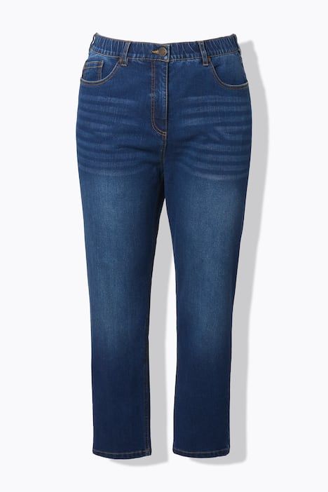 Jean Mom en denim stretch, coupe 5 poches et taille confortable